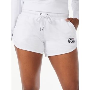 NWT Women's Mid-Rise High Performance Shorts, White